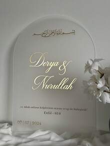 1pc 55*40cm/48*40cm/40*30cm Blank Acrylic DIY Signage Board, Wedding Welcome Sign, Minimalist Wedding Decor Suitable For Outdoor Lawn Wedding, Indoor Wedding Or Beach Wedding, Birthday Party And Other Theme Party Wayfinding - Multicolor - View 2