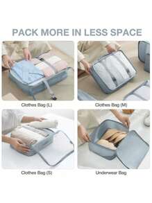 10-1 pièce Sacs de rangement pour voyage d'été, sacs cosmétiques portables imperméables, sacs de toilette multifonctions, sacs de rangement pour vêtements grande capacité, sacs de rangement polyvalents, sacs à main, sacs à chaussures, sacs de plein air, sacs de compression, sacs organisateurs de maquillage