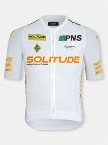 PNS CYCLING PNS CYCLING Men'S Summer Cycling Jersey - Breathable, Moisture-Wicking, Short Sleeve, Zip-Up, Lightweight, Windproof, Triathlon & Road Bike Top With Pockets, Yellow & White, Outdoor Sports Attire, Sports Top|Dynamic Graphic Top|Zippered Top