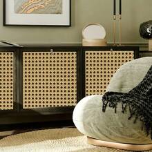 1pc Brown Rattan Woven Bamboo Pattern Wall Sticker, Thicker Waterproof Renovation Wallpaper, Background Decor, Suitable For Cabinets, Tables And Chairs Renewal Room Decor Home Decor Wallpapers Wall Paper Bathroom Kitchen Wall Stickers Wall Decor