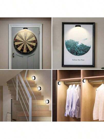 LED Battery Powered Magnetic Painting Lights, Wireless Home Wand Remote Control view 3