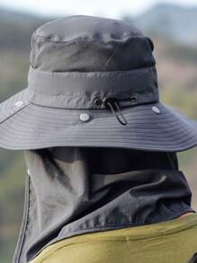 1 pieza Sombrero de ala ancha para hombre, sombrero de verano para actividades al aire libre como senderismo y pesca con protección UV y transpirable