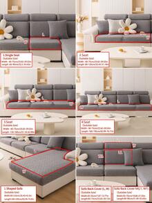 1 Stück dehnbarer Sofabezug Anti-Rutsch Komplett-Hülle für Sofarückenlehne, Alljahreszeitenuniverselle Sofabezug-Überwurf, waschbar und staubdicht, passend für Schlafzimmer, Büro, Wohnzimmer Kombination und L-förmiges Sofa