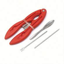4pcs Seafood Tools Set - Durable Plastic Crab Leg Crackers And Utensils - Includes Stainless Steel Forks And Picks For Crab, Lobster, Shellfish - For Home And Restaurant Use - Multicolor - View 10