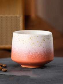 1pc 180ml Ceramic Kiln-Fired Reactive Glaze Coffee Mug, Suitable For Afternoon Tea, Coffee, Office Water Cup, Home Milk Cup, Oatmeal Cup, Mousse Cup, Ice Cream Cup, Office Guest Tea Cup, Ceramic Cup, Latte Art Cup, Espresso Cup