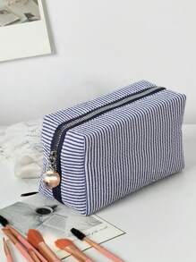 Women's Large Capacity Portable Travel Makeup Bag, Cute Makeup Brush Storage Pouch, Cosmetic Organizer Bag