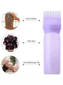 Botella de 120ml para teñir el cabello con peine, champú y herramienta aplicadora - Aplicación de color de cabello fácil y precisa, esencial para volver a la escuela, viajes y vacaciones, accesorios para el cabello para mujeres