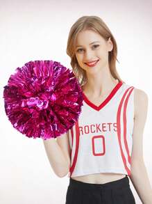 2pcs Cheerleader Pom-Poms, Cheer Dance Hand Flowers, Sports Game Hand Flowers