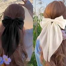 1pc /Multi-Piece Set Large Any Color Silky Soft Satin Ladies' Bow Hair Accessories – Large Bow Clips, Bow Hair Clips, Women's Hair Hoops French Hair Accessories, Hair Clips, Women's Accessories, Hair Accessories