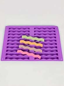 1 pieza/2 piezas Molde de silicona antiadherente - y fácil de desmoldar, apto para panqueques, chocolates, galletas, jabón, etc. - Herramientas DIY rosa y moradas, moldes de chocolate largos, moldes de jabón artesanal, bandejas, multifuncional