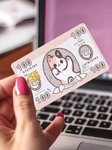 4 pezzi Custodia per carte di credito in PVC con motivo carino a gatto, adatta per carte bancarie, carte di debito, tessere per i trasporti, chiavi della stanza e adesivi per la pelle, forniture scolastiche, per il ritorno a scuola