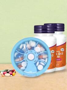 1pc Weekly Pill Organizer, 1 Compartment Per Day, Moisture-Proof 7 Day Pill Box, Portable Travel Medicine Organizer For Vitamins, Fish Oil Supplements, Fits All Pill Sizes 7 Compartments Daily Pill Box Travel Small Portable Case Fish Oil Supplements Vitamins Organizer Travel Essentials Travel Accessories Vacation Summer Holiday Back To School
