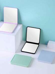1pc Simple Bathroom Makeup Mirror, Portable Desktop Vanity Mirror, Office Desk Stand Mirror, Handheld Cosmetic Mirror, Adjustable Tabletop Mirror, Student Dormitory Dressing Table Mirror, Home Decoration, Room Decoration, Bathroom Accessory Valentine DAY, Bathroom Accessories Back To School