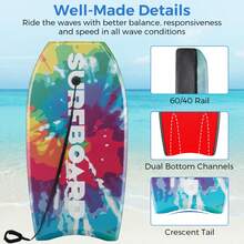 84 CM Lightweight Body Board Paddle Board Boogie Board With HDPE And EPS Core - Multicolor - View 7