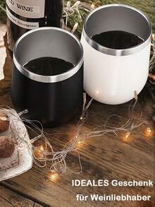 便携式大容量保温杯，简约多色杯，真空保温杯适合日常使用、礼物、聚会、办公室、咖啡、果汁、牛奶、苏打水等饮品，回到学校 - 黑色 - 查看 2