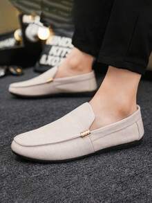 夏季时尚小众一脚蹬休闲透气户外乐福鞋，男士休闲鞋时尚秋季 - 彩色 - 查看 1