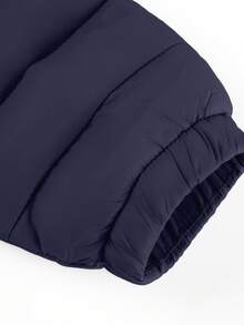 Risissida Women's Autumn Minimalist Hooded Cape Jacket - No Zipper Design, Practical Pockets - Navy Blue - View 7