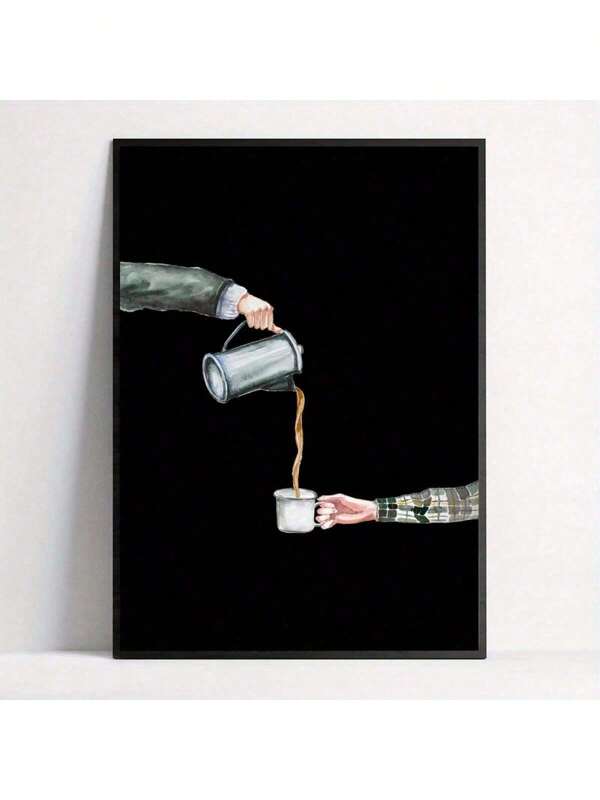 1pc Canvas Poster, Coffee Pour Art Print, Abstract Coffee Art, Coffee Print, Coffee Art, Coffee Wall Art, Minimal Art Wall Art For Living Room, Wall Decor For Bedroom, Home Decor Room Decor Canvas Painting And Prints Wall Art Picture For Bedroom Home Decor Wall Sticker Sticker Stickers