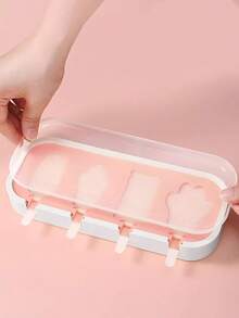 Cartoon Silicone Popsicle Mold - Fun DIY Popsicle & Ice Cream Maker, Snowman/Strawberry/Animal Shaped, Lightweight And Easy To Use