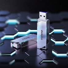 Lenovo USB Flash Drive TPU301plus High-Speed Transmission High-Performance Chip 360º Rotation Design Safe And Durable Widely Compatible Plug And Play Pearl Nickel - Pearl Nickel - View 4