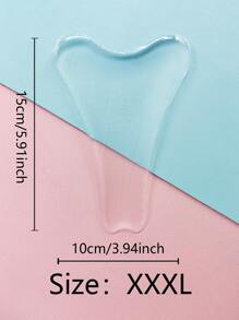 Plus Size Teardrop Shaped Lightweight Private Part Cover, Invisible Silicone Anti-Flashing Sticker, Summer Transparent Anti-Crotch Lifting