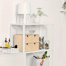 1 Modern Iron Multi-Layer Rack, White Metal Frame, Multi-Layer Storage Organizer, Suitable For Home And Office Multifunctional Shelf - White - View 3