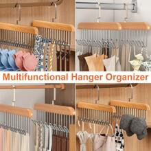Anti Slip Multi Hook Coat Racks,Bra Hangers For Closet Organizer With 8 Hooks 360 °Swivel Belt Hanger For Closet For Belt, Tie, Tank Top, Bra, Scarf,Bra Hanger Belt Hanger For Closet With 20 Metal Hooks Tank Top Hanger Space Saving Tie Rack For Men Closet Organizers And Storage Hanging For Sport Bra Belt Tie Scarf Lingerie