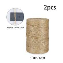 1/2 pezzi 100 metri corda di iuta naturale resistente, corda per arti, mestieri, confezione regali, giardinaggio, legatura di piante di pomodoro, florovivaismo, imballaggi, decorazione