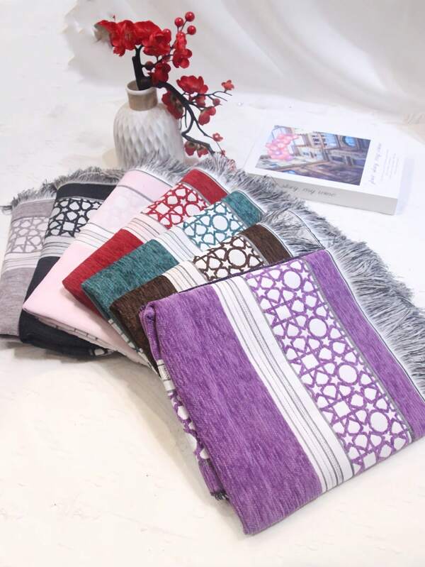 1 pezzo Cuscino da seduta portatile da Medio Oriente 70*110cm, tappeto da pavimento con stampa vacanziera