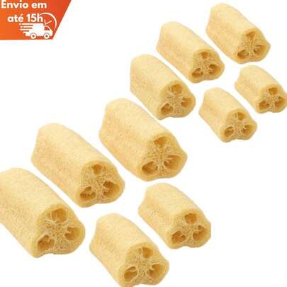Kit 10 Buchas Vegetais Banho Esponja Natural para Limpeza em Geral