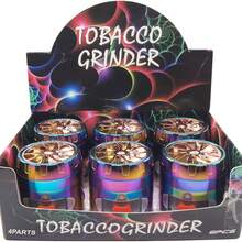 1pc 2.5" 4 Piece Pretty Stash Alloy Grinder Herb Spice Crusher Rainbow With Drawer Herb Spice Tobacco Grinder Crusher Funny Gift Ideal For Grinding Herbs With Style And Function Herb Grinder For Spices And Tobacco Novelty  Metal Core Compact Pocket Size, Ideal Gift For Halloween & Christmas& Valentine's Day - 顏色隨機 - 查看 4