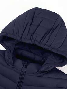 Risissida Women's Autumn Minimalist Hooded Cape Jacket - No Zipper Design, Practical Pockets - Navy Blue - View 6