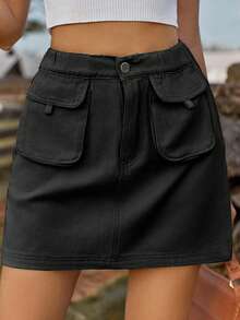 Women Skirts - 黑色 - 查看 3