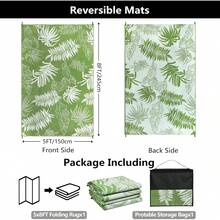 Falflor 240x300cm Large Outdoor Rugs For Patios Waterproof Reversible  Indoor Outdoor Carpet UV Resistant Garden Rug Lightweight Picnic Blanket For Camping Deck RV Backyard(Black With Tan) - Grass Green - View 2