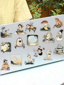 50 buah Stiker Kartun Anime Dunia Tahan Air PET Transparan untuk Laptop, Alat Tulis, Scrapbook, Buku Harian, Ponsel, Dekorasi DIY Stiker - MultiWarna - View 8