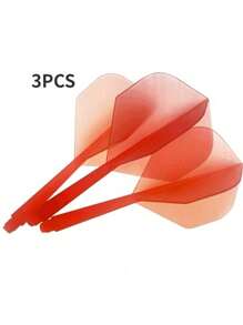 3 Pieces70% Clear Soft Dart Tails – One-Piece Design For 2BA Thread | 4-Feather Conjoined Leaf, High-Performance Dart Flight Accessories | Ideal For Precision Dart Play