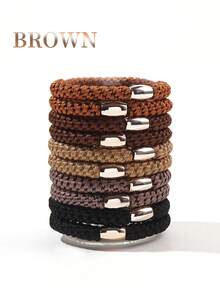 10pcs Colorful Thick Elastic Hair Ties, High Ponytail, Non-Damaging Hair Accessories,Hair Accessory,Hair Accessories,Hair Accessories For Women,Fall,Travel,Hair Tools,Accessories Women,Hair Stuff,Curly Hair,Scrunchies,Scrunchies Hair,Curly Hair Accessories,Gifts,Travel,Gifts For Women,Hair Stuff,Stocking Stuffers