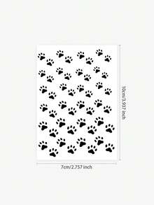 1pc Washable, Waterproof, Sweat-Proof, Non-Reflective Temporary Tattoo Sticker With Cute Dog Paw Print Design, Minimalist Pet Paw Print Pattern, Suitable For Fashionable Daily Use