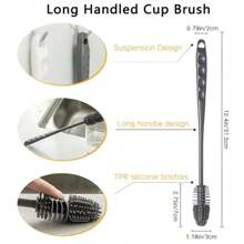 3pcs Silicone Bottle Brush Set For Cleaning, Water Bottle, Sports Bottle, Vase And Glassware Cleaning Brush, Cleaning Accessories, Household Cleaning Supplies, Room Decoration, Can Be Used To Prevent Oil Stains, Garbage, Etc., Suitable For Kitchens, Restaurants, Parties, Gatherings, Travel, Family Gifts, Home Gifts