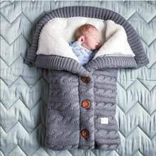 Gigoteuse bébé fille et garçon, gigoteuse en tricot peluche pour poussette, gigoteuse d'extérieur (0-24 mois)