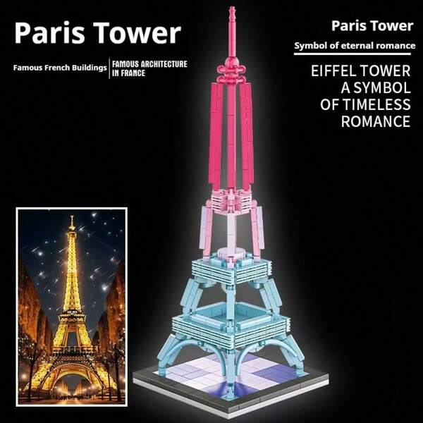 996 Stücke Pariser Eiffel Turm Bauklötze, Schreibtisch Dekoration, Geschenk für Feiertage & Geburtstage, hochwertige Modelle, kleines Geschenk