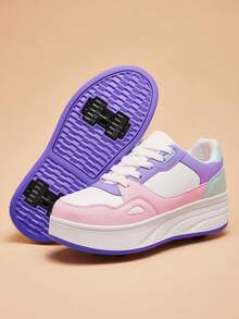 Entry-Level Campus Kids Roller Skates Full Set Equipment Essential For PE Class - Purple - View 1