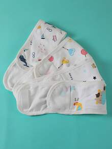 4 件套新生儿腹带，舒适温暖的婴儿腹带，适合保持宝宝腹部温暖，防止着凉，透气舒适柔软，非常适合婴儿洗澡礼物、户外使用等。爱情人节 - 白色 - 查看 7