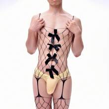 Sexy Lingerie Crotchless Bodysuit Mesh Stockings Transparent Temptation No Need To Take Off Uniform Flirting