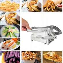 Potato Chipper And French Fry Cutter Includes Two Stainless Steel Sharp Blades, Chip Cutter With Suction Base, Options And No-Slip Suction Base. Potato Chipper Chip Cutter, Professional Stainless Steel French Fries Cutter, Multifunctional Manual Potato Slicer With 36/64 Holes Spare Blades For Potato Carrots Cucumbers Onions Veggies. - Silver - View 7