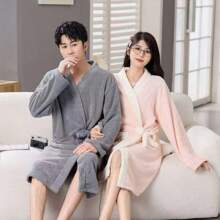 Four Seasons Uniwersalny ręcznik kąpielowy, szlafrok, spódnica kąpielowa z długim rękawem dla dorosłych, chłonny, ładny, szybkoschnący szlafrok domowy dla par, długi szlafrok