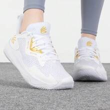 Under Armour Zapatillas de baloncesto Curry, livianas, flexibles y transpirables, estilo #3026275-101, para hombres y mujeres - Blanco - Ver 1