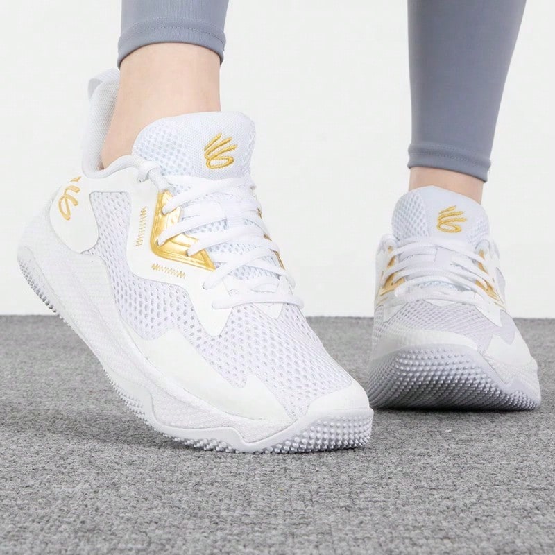 Under Armour Zapatillas de baloncesto Curry, livianas, flexibles y transpirables, estilo #3026275-101, para hombres y mujeres - Blanco - Ver 1