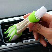 3 Packs Multi-Purpose Cleaning Brush For Car Air Vents, Blinds, Keyboard Gaps - Dual-Head Dust Removal Tools For Bedroom, Bathroom