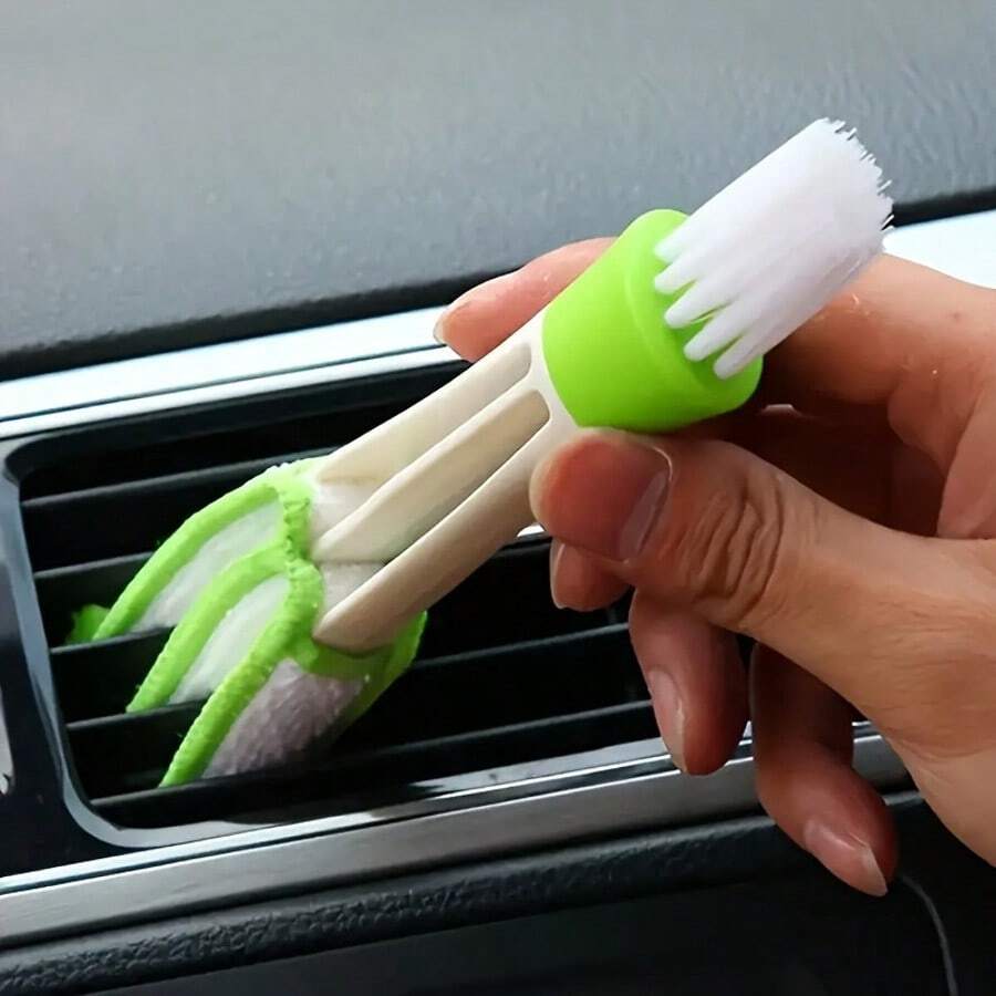 3 Packs Multi-Purpose Cleaning Brush For Car Air Vents, Blinds, Keyboard Gaps - Dual-Head Dust Removal Tools For Bedroom, Bathroom